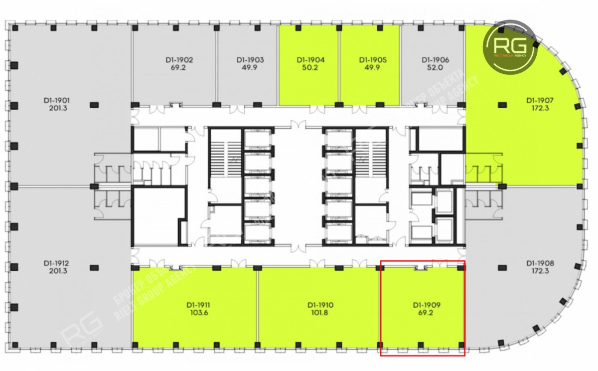Миниатюра 8, 102м2 инвестиции/офис, БЦ А класс, 69,2 м², Москва, Савёловский район, Тверская Застава пл.