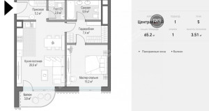 Миниатюра 5, Дом класса DELUXE у Третьяковки, 65 м², Москва, Замоскворечье район, Потаповский пер., д.3