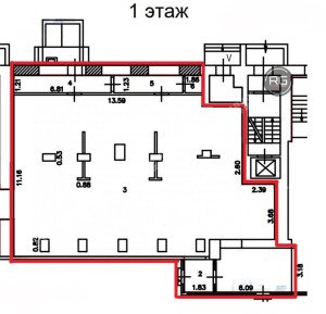 Миниатюра 5, Первая линия в Хамовниках, 222 м², Москва, Хамовники район, Комсомольский пр-кт., д.27, строение С5