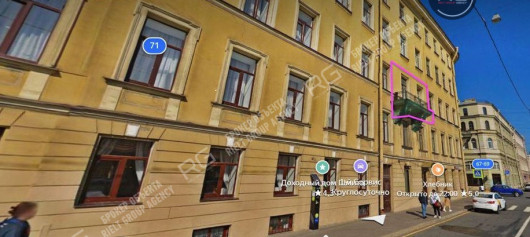 Уник.кв-ра с видом на Фонтанку, 53 м², Санкт-Петербург, Центральный район, Апраксин пер., д.19
